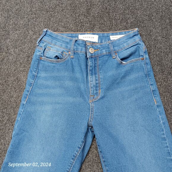 Pacsun Jeans Women‎ 25 Short Blue Super High Rise Skinniest Stretch Pants - Picture 2 of 12